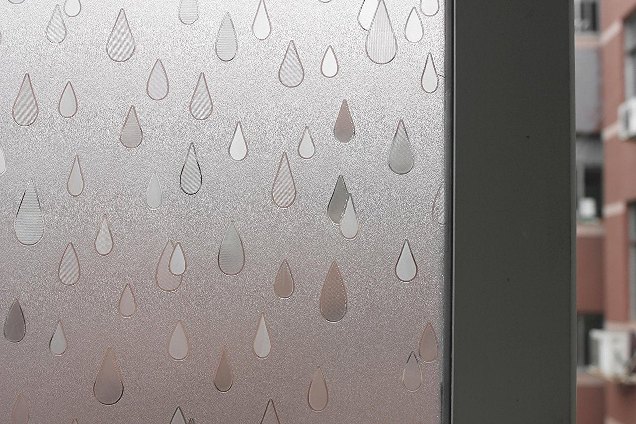 Rain Drops Sidelight Textured Window Film