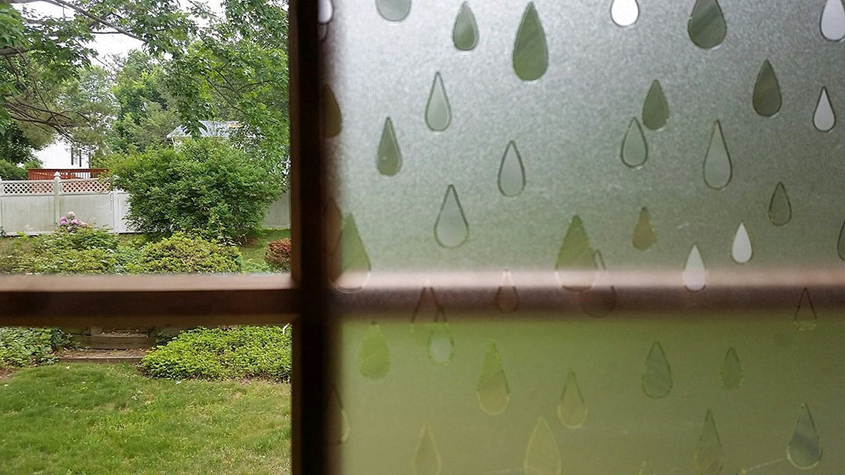 Rain Drops Sidelight Textured Window Film