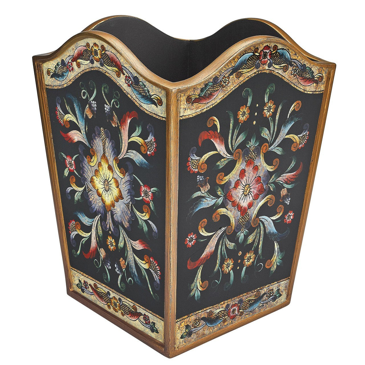 Gemstone Black Wastebasket