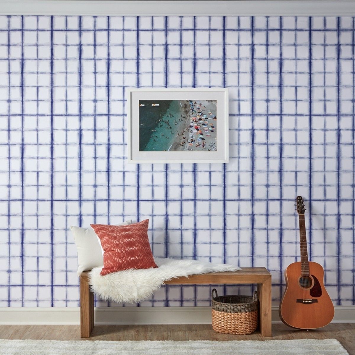 Shibori Indigo SH541 Self-Adhesive Wallpaper