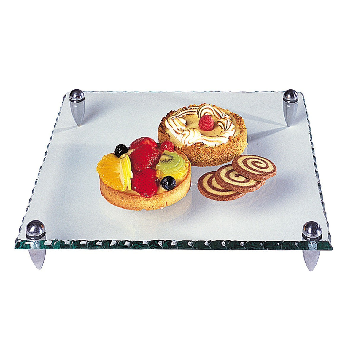 Pair Of Individually Boxed Square Mercury Trays