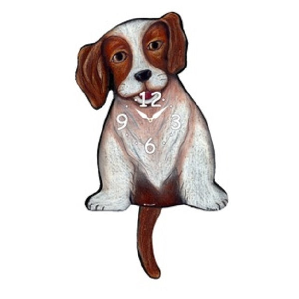 Cocker Spaniel Dog Wagging Pendulum Clock