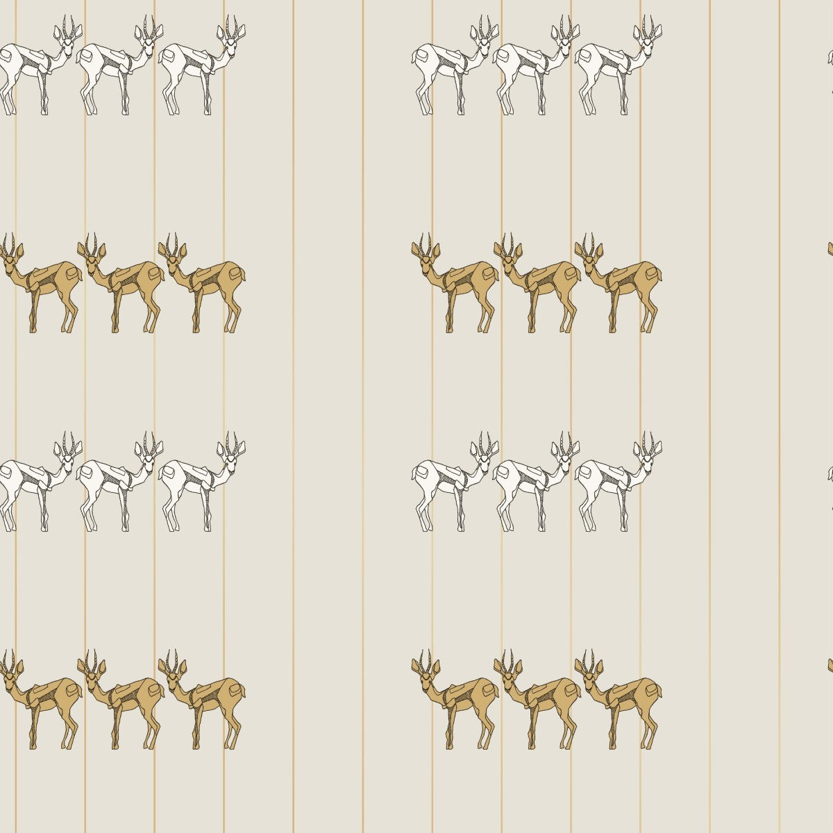 Spirit Animal Ivory DE475 Self-Adhesive Wallpaper