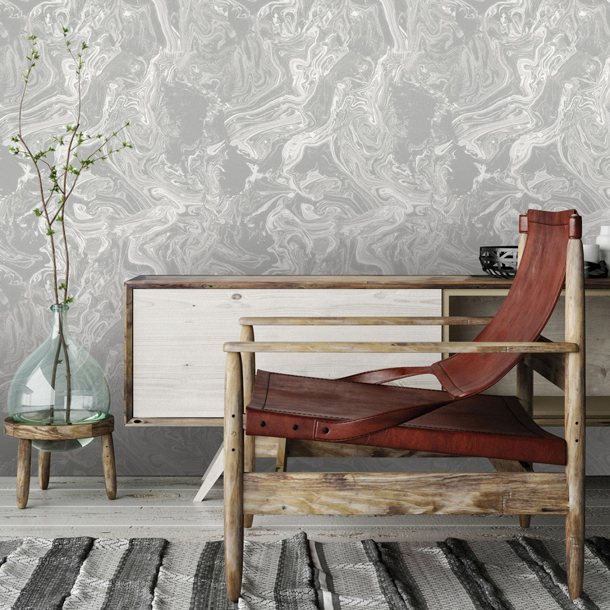 Tokyo Ash Self-Adhesive TO521 Wallpaper