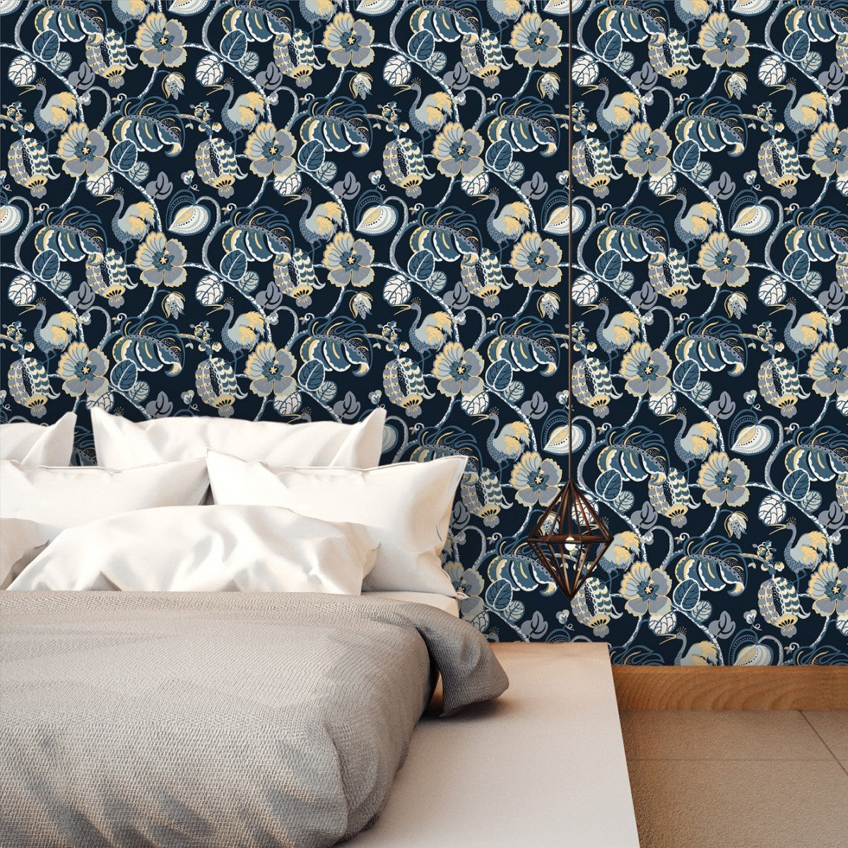 Tropical Fete Azure Blue Self-Adhesive TR416 Wallpaper