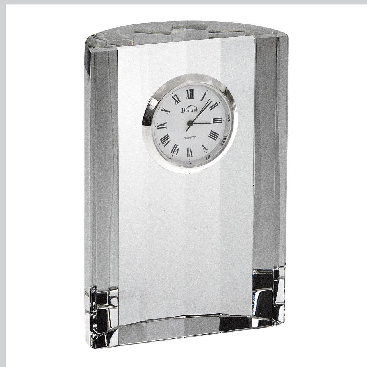 Half Moon Crystal Clock H4.5X3.5 inches
