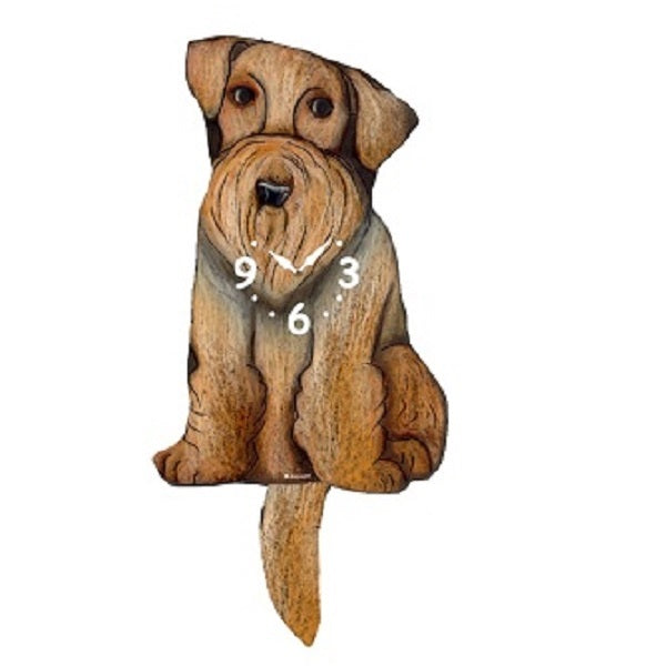 Terrier 2  Dog Wagging Pendulum Clock