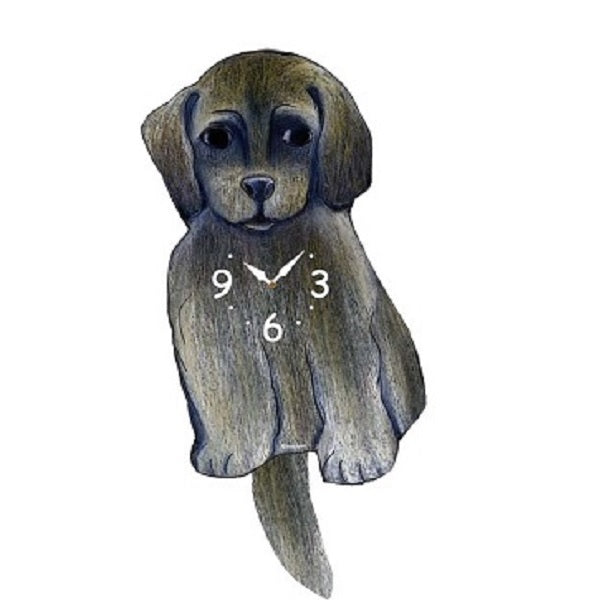 Tibetan Terrier Dog Wagging Pendulum Clock