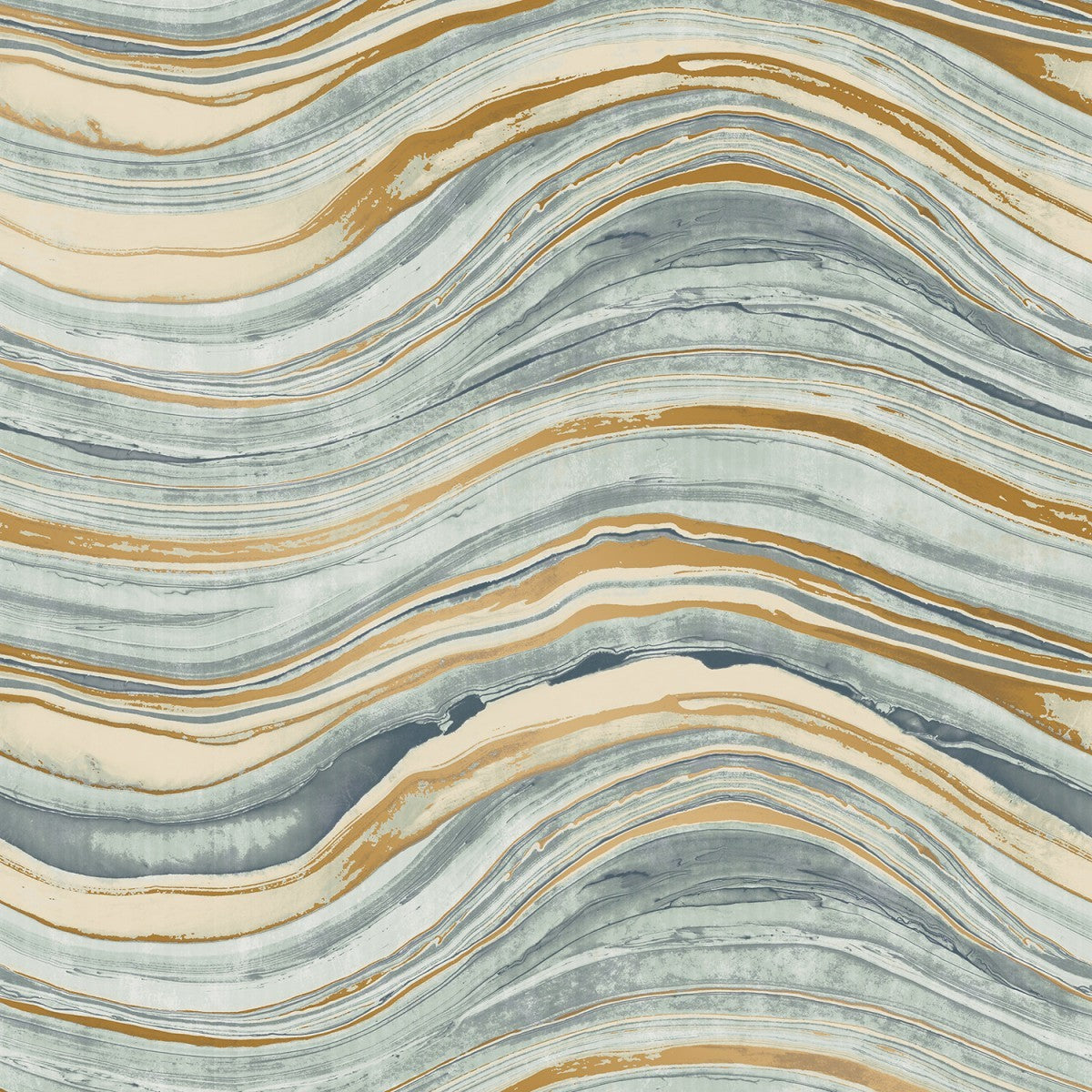 Travertine Aquamarine And Gold Self-Adhesive TR520 Wallpaper