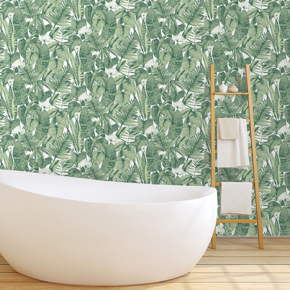 Tropical Jungle Green TR529 Self-Adhesive Wallpaper