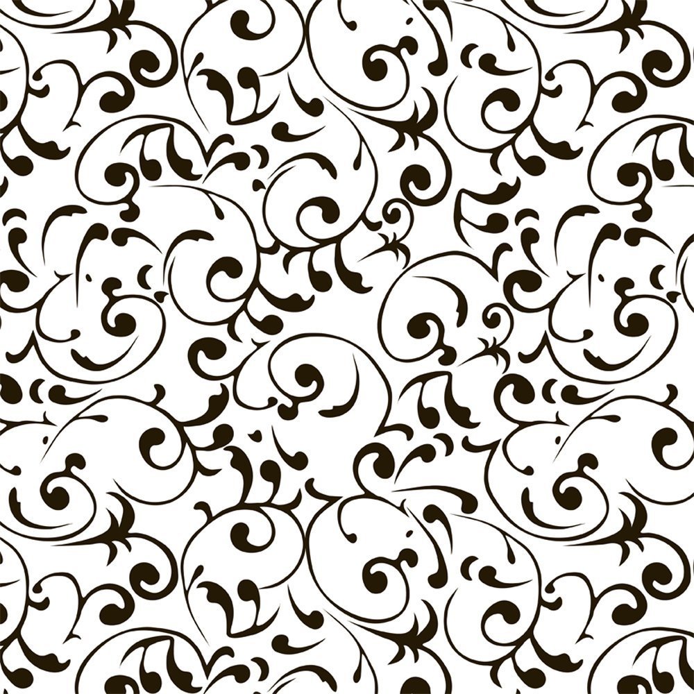 Virtu Black Scroll Contact Paper 20 FT