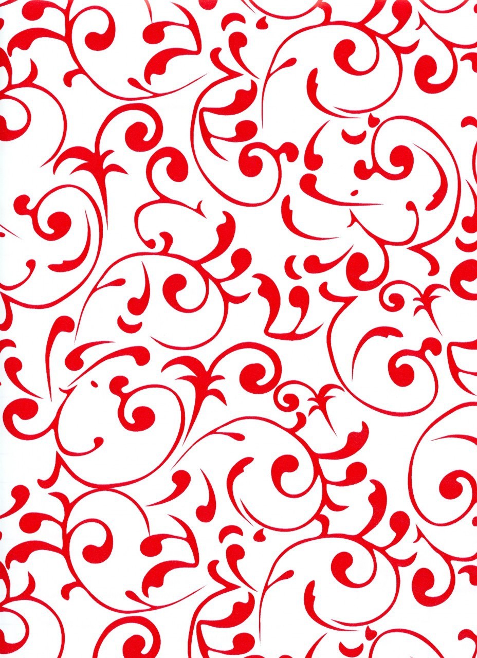 Virtu Red Scroll Contact Paper 20 FT