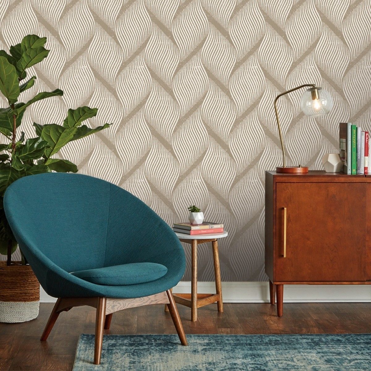Wave Almond WA540 Self-Adhesive Wallpaper