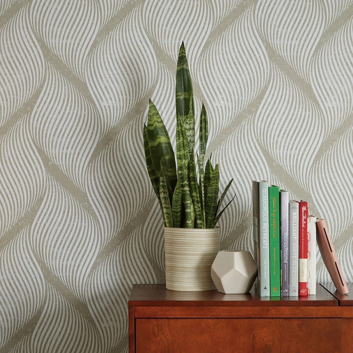 Wave Almond WA540 Self-Adhesive Wallpaper