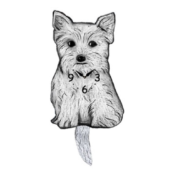 West Highland White Terrier Pendulum Clock